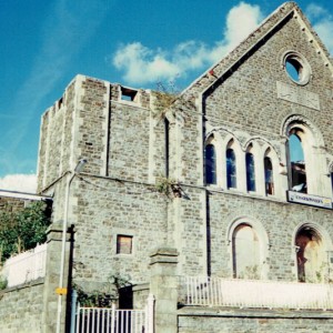 Merthyr Tydfil Miner's Hall, derelict in 1990s